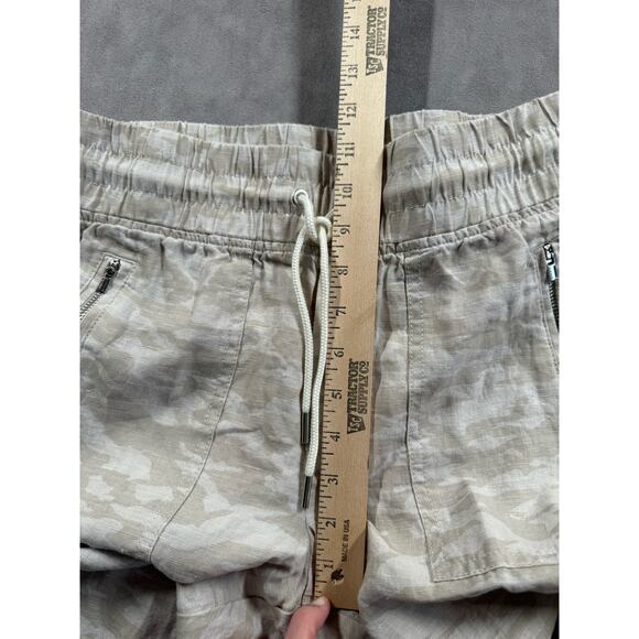 Athleta Cabo Tide Linen Jogger Women’s Size 4T Tall Natural Beige Camo Print - Picture 5 of 12